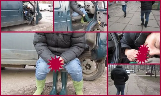 walking boots in a public place