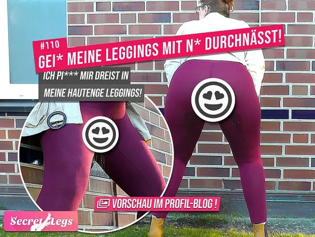 GEIL meine Leggings mit NS durchnässt! - Ich pisse mir dreist in meine hautenge Leggings!