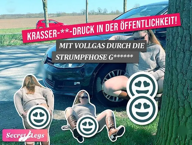 KRASSER-Natursekt-Druck in der Öffentlichkeit! - Mit VOLLGAS durch die Strumpfhose gepisst