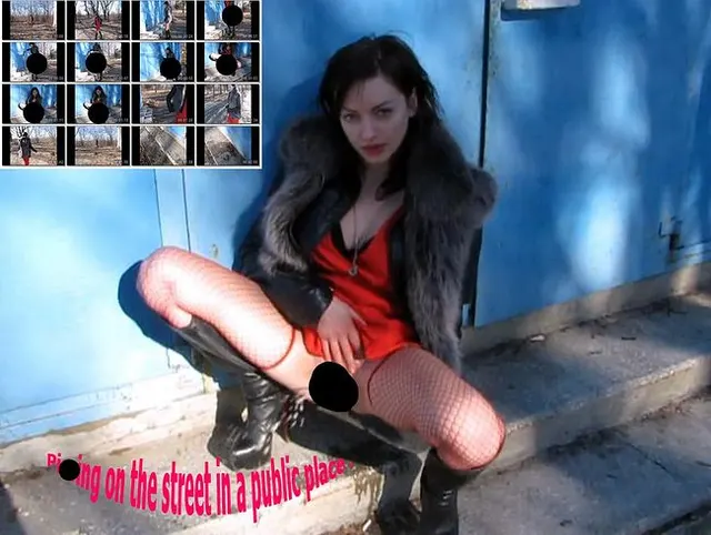 Pissing on the street in a public place .