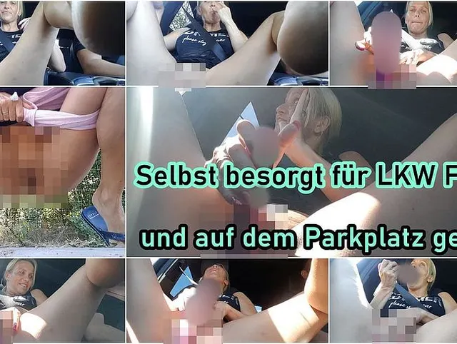 Selbst besorgt für LKW Spanner und auf dem Parkplatz gepisst