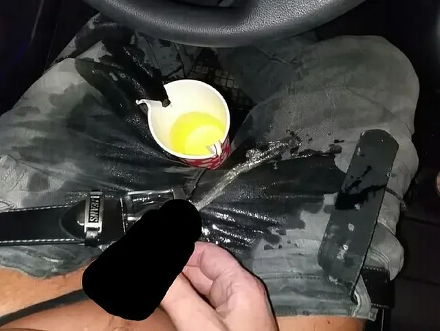 pissen im Auto