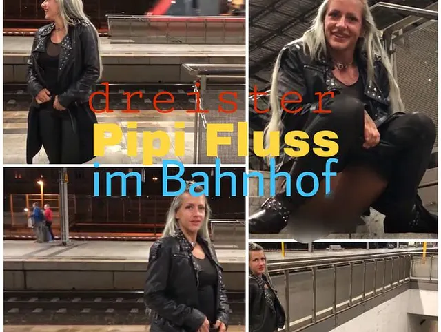 Pissinferno am Bahnhof die komplette Treppe NASS gemacht