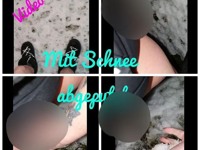 Mit Schnee abgeputzt