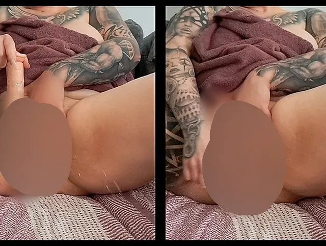 Ich ficke mich mit Schwanzdildo