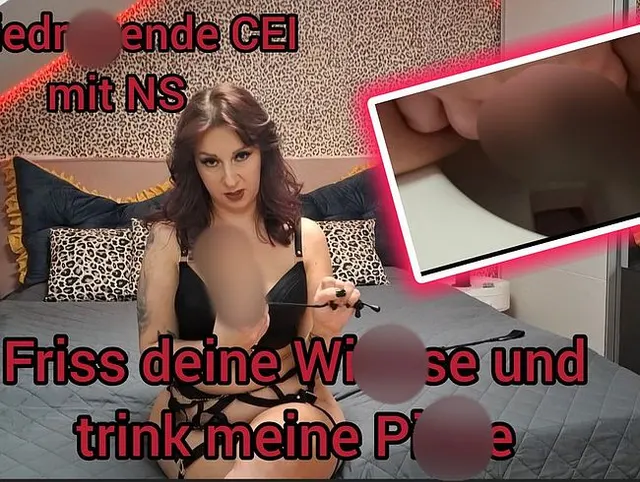 erniedrigende CEI mit NS - Friss deine Wichse und Schluck meine Pisse