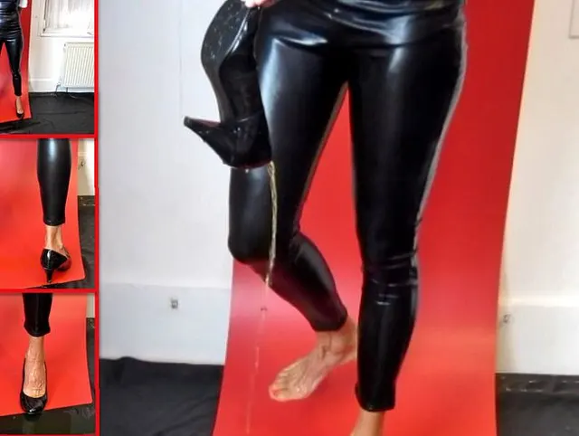 Piss in Latex - 3,5 Minuten Dauer-Pipi