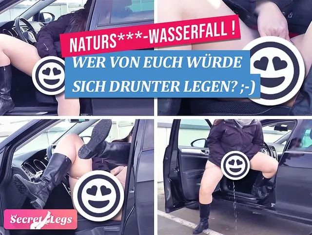 Natursekt-Wasserfall aus meiner Muschi! Heftiger Druck -  wer von Euch würde sich da drunter legen?!