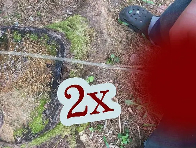 2x auf Engergiedrink Dose pissen