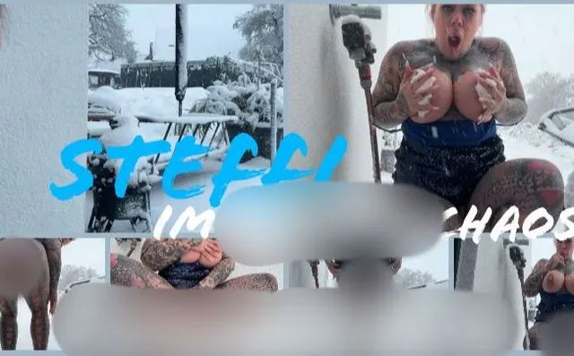 Steffi im Schnee Chaos + Deluxe piss im Schnee